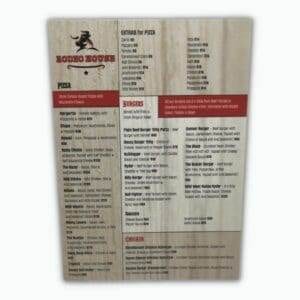 Rodeo House Menu