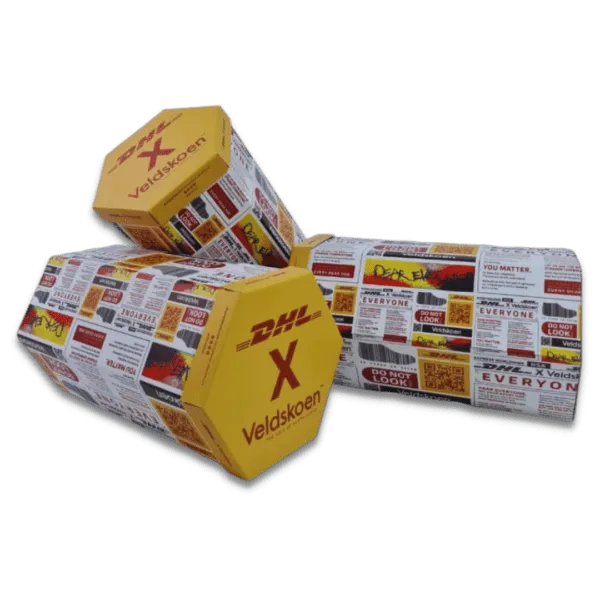 branded custom packaging box with unique die-cut shape