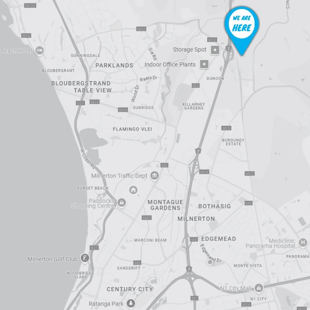 Map showing the location of 24ʰʳMedia's office in Cape Town, South Africa.