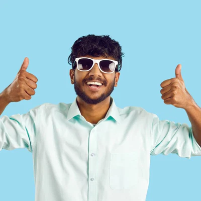 illustrative image of satisfied customer gesture